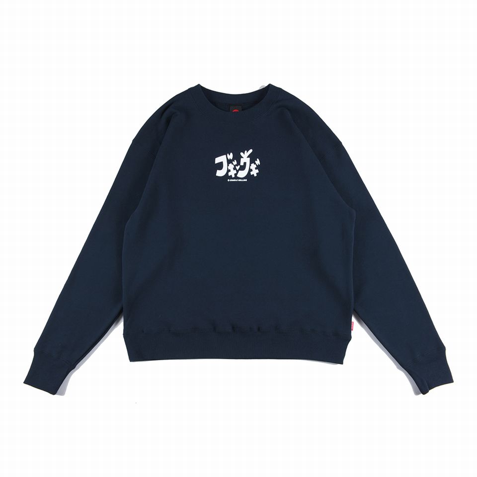 【 ROLLING CRADLE / ブギ CREWNECK / NAVY 】 ローリングクレイドル ロリクレ 流汗 労働者の一団のど首 調教師 米国海軍 貨物輸送無料 メンズファッション-トップス-スウェット・トレーナー