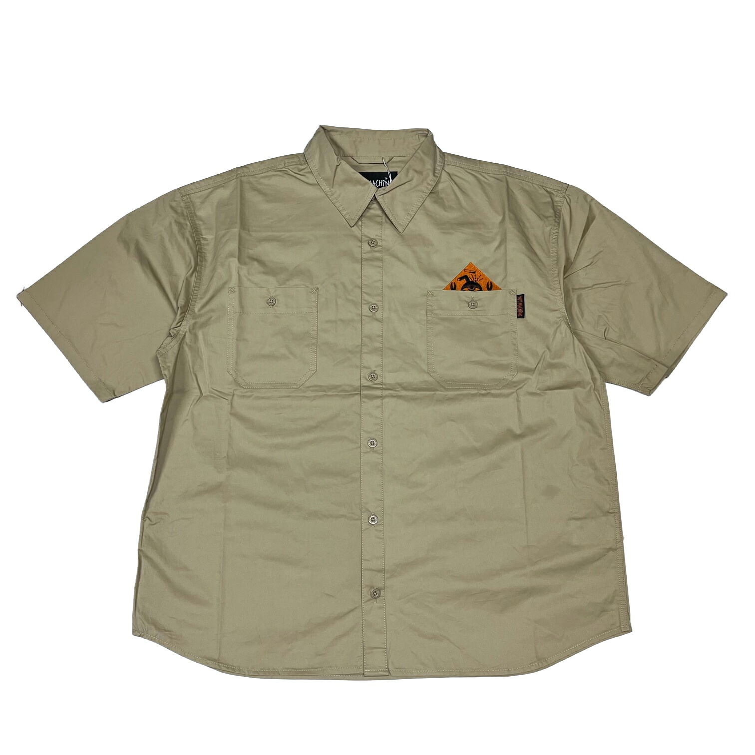 【 TOY MACHINE / VACCINE LOOSE FIT SS SHIRTS / BEIGE 】 トイマシーン トイマ プルオーバー 半袖 細工物プルオーバー ルーズシルエット ベージュ 貨物輸送無料