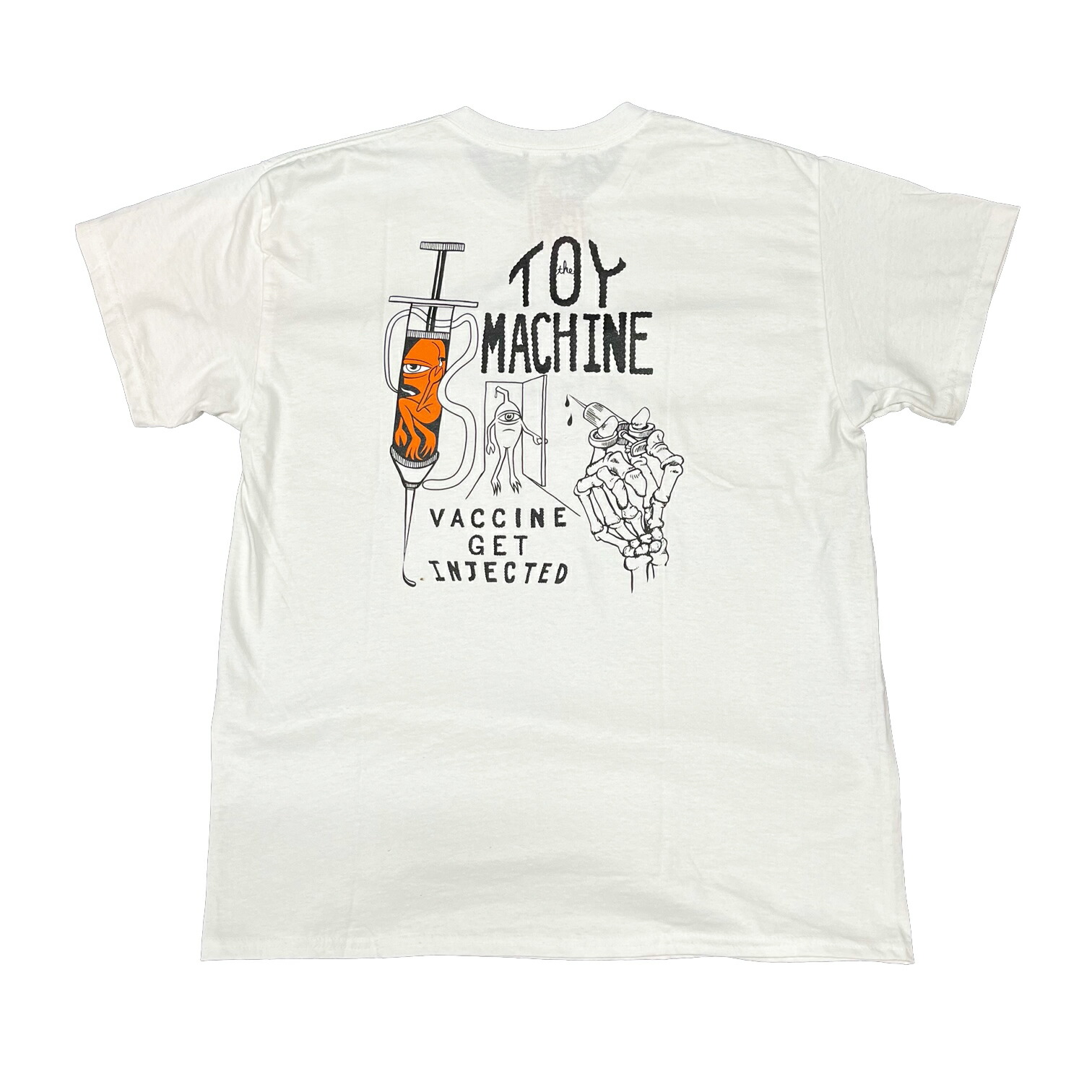 【楽天市場】【 TOY MACHINE / VACCINE GET INJECTED SS TEE / WHITE 】 トイマシーン トイマ