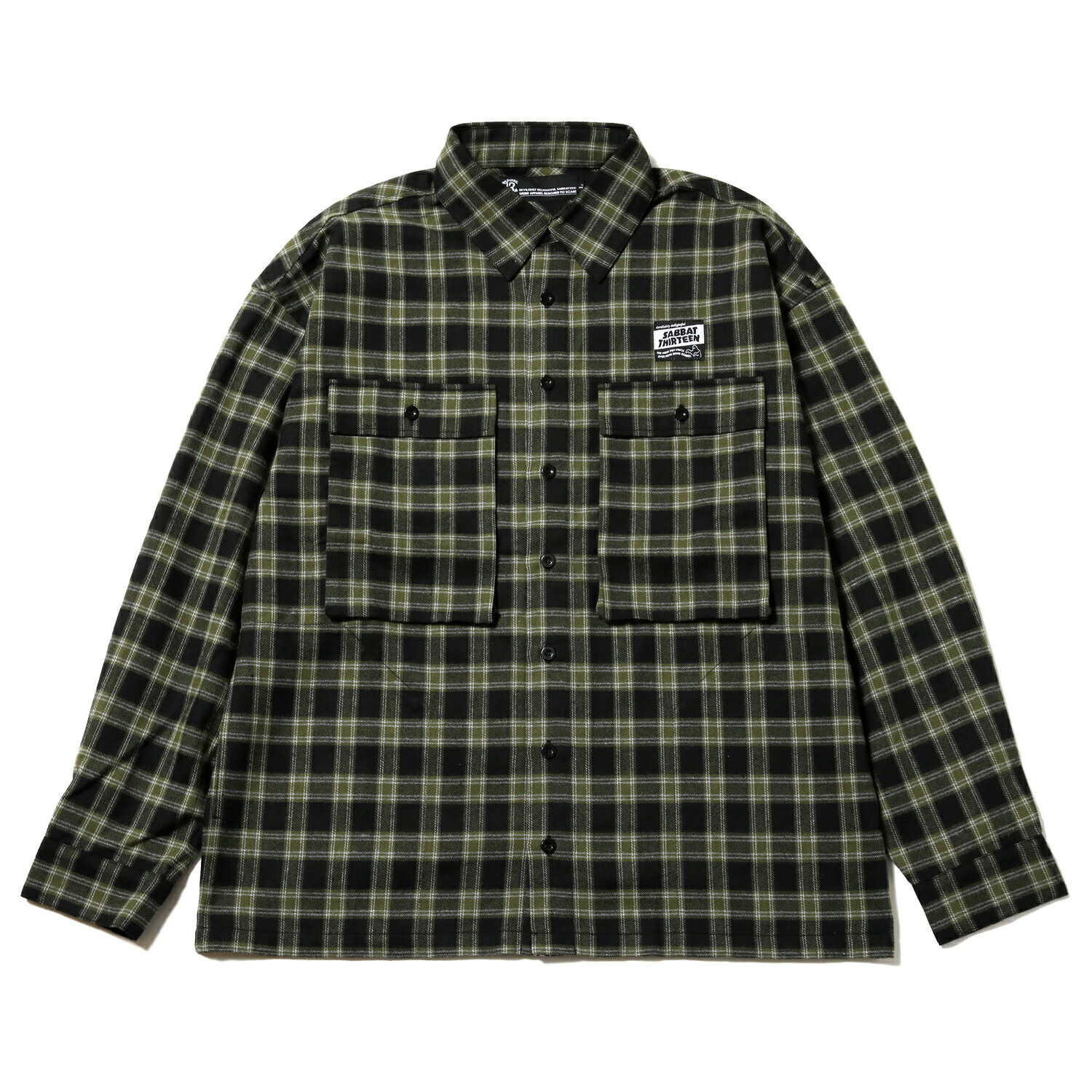 Subculture ウールチェックシャツ グリーン系 subculture WOOL CHECK SHIRT GREEN tab26 Subculture WOOL
