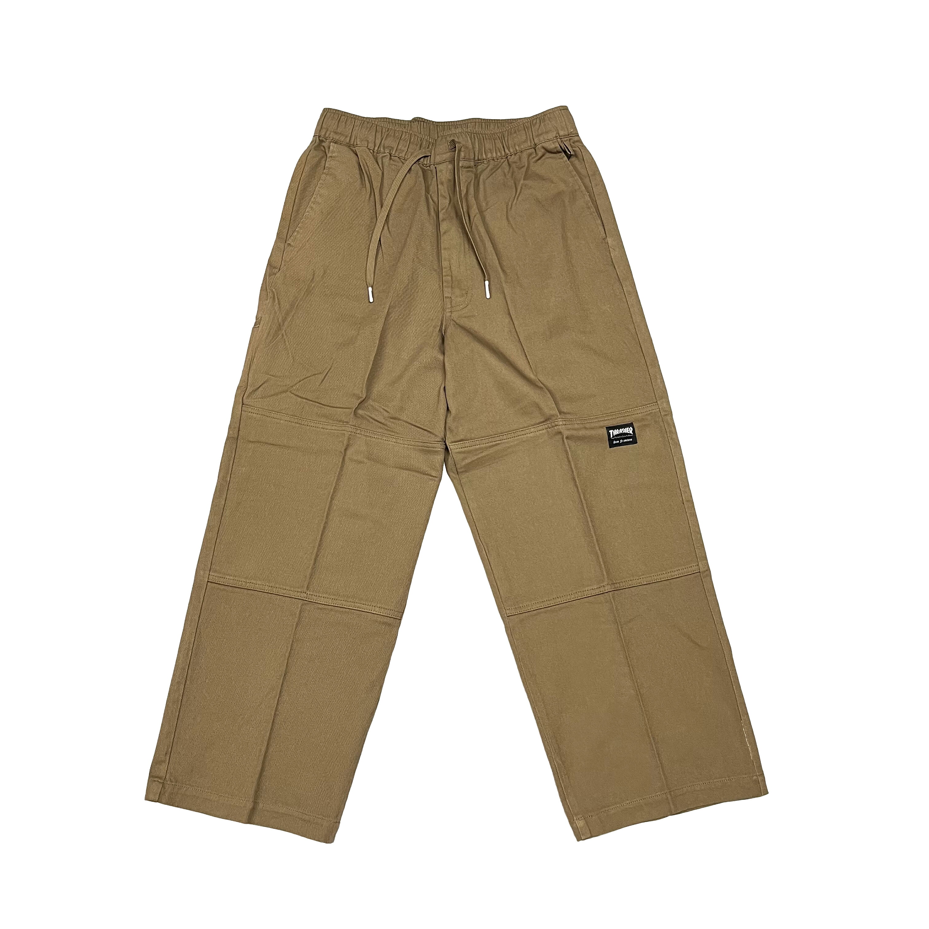 【楽天市場】【 THRASHER / W-KNEE TWILL EASY PANTS / BEIGE 】 スラッシャー パンツ イージーパンツ ...