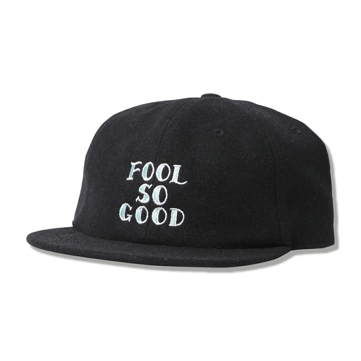 【楽天市場】【 FOOL SO GOOD / THREE ROWS WOOL FLAT CAP / BLACK 】 フールソーグッド キャップ ...