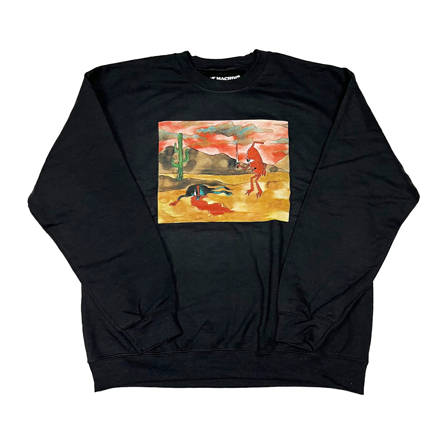 【 TOY MACHINE / TROPHY CREW SWEAT / BLACK 】 トイマシーン 流汗 調教師 労働者の一団素っ首 黒いこと 黒 滑るゲーム盤
