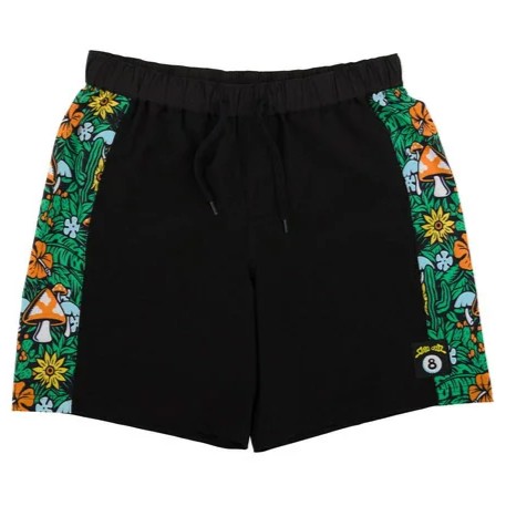 【 SANTA CRUZ / WINKOWSKI 8 BALLER PANEL BOARDSHORTS / BLACK 】 サンタクルーズ ショートパンツ ショーツ ハーフパンツ ナイロン ストレッチ ブラック 黒 スケートボード｜OHCA clothing　店