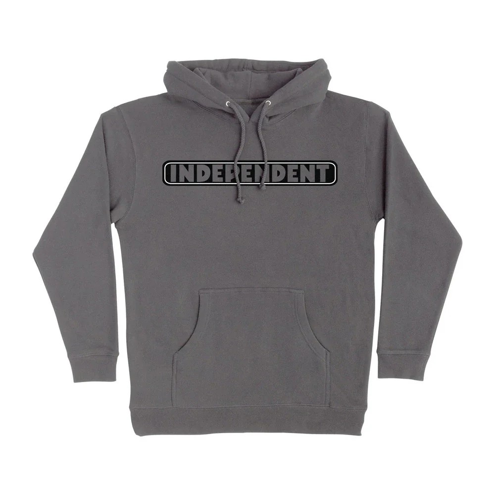 【 INDEPENDENT / BAR LOGO P/O HOOD / CHARCOAL 】 インディペンデント スウェット パーカー フーディ チャコール グレー 灰 スケボー スケートボード|OHCA clothing 店