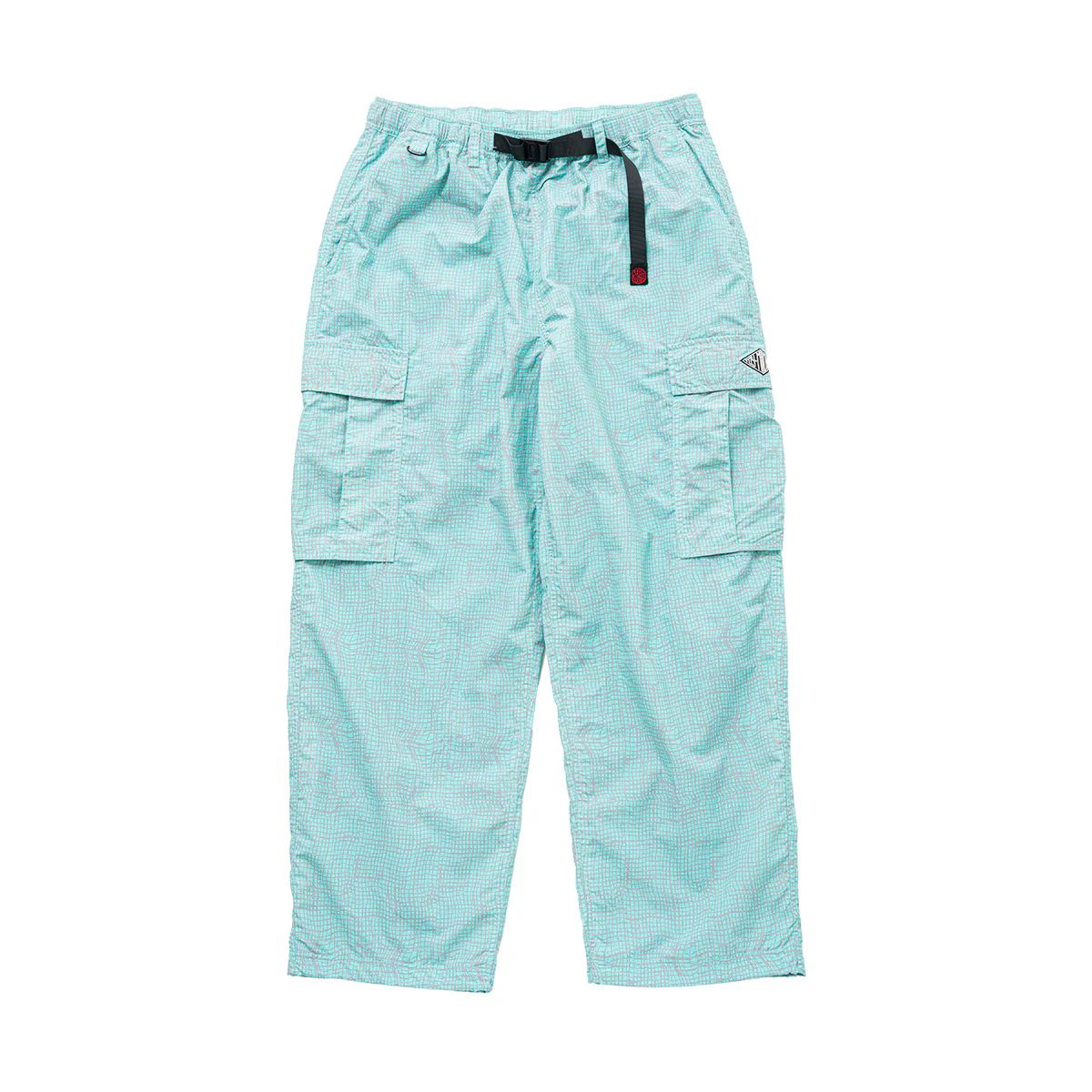 【 TOY MACHINE / TM WEB PRINT CARGO PANTS / L . BLUE 】 トイマシーン トイマ ボトムス パンツ カーゴパンツ ワイド 太め ライトブルー ブルー 水色 スケボー スケートボード|OHCA clothing 店