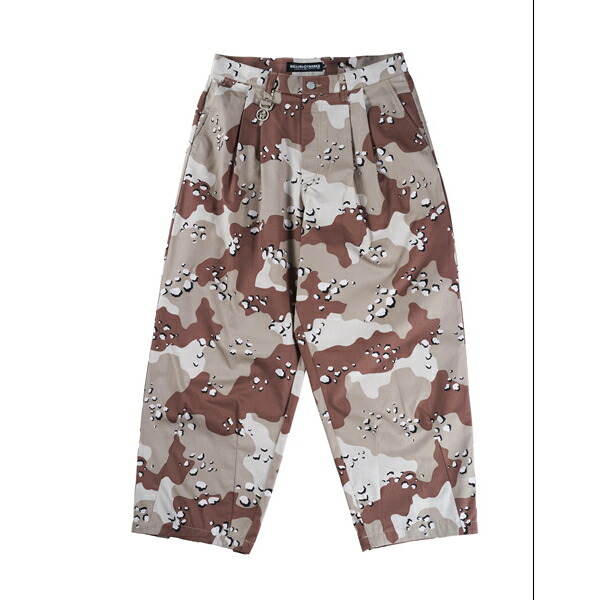 【 ROLLING CRADLE / CAMO TUCK PANTS / BEIGE 】ローリングクレイドル ロリクレ パンツ ワイド デザート カモ カモフラージュ 迷彩|OHCA clothing 店
