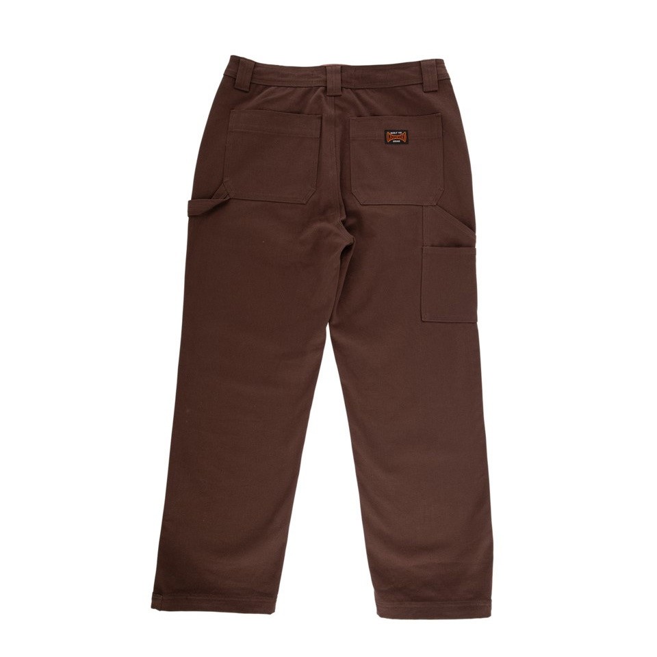 【 INDEPENDENT / BUILT TO GRIND UTILITY PANTS / CHOCOLATE 】 インディペンデント インディ ワーク パンツ ペインターパンツ キャンバス ブラウン 茶 スケートボード｜OHCA clothing　店