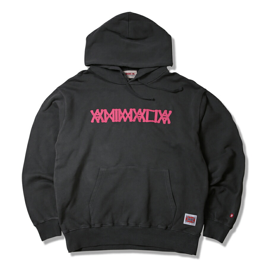 【 ANIMALIA / P/O Pigment Dyeing Hoodie - LOGO / BLACK 】  アニマリア フーディ パーカー スウェット プルオーバー ピグメント ブラック 黒