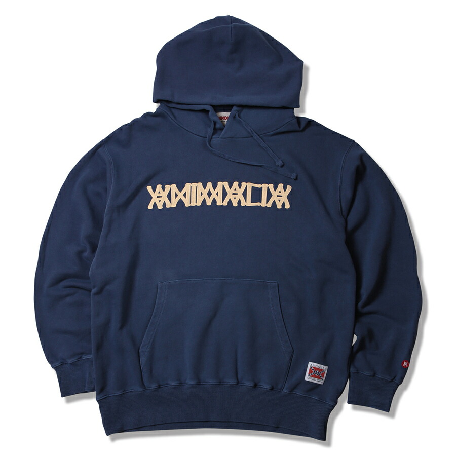 【 ANIMALIA / P/O Pigment Dyeing Hoodie - LOGO / NAVY 】  アニマリア フーディ パーカー スウェット プルオーバー ピグメント ネイビー 紺