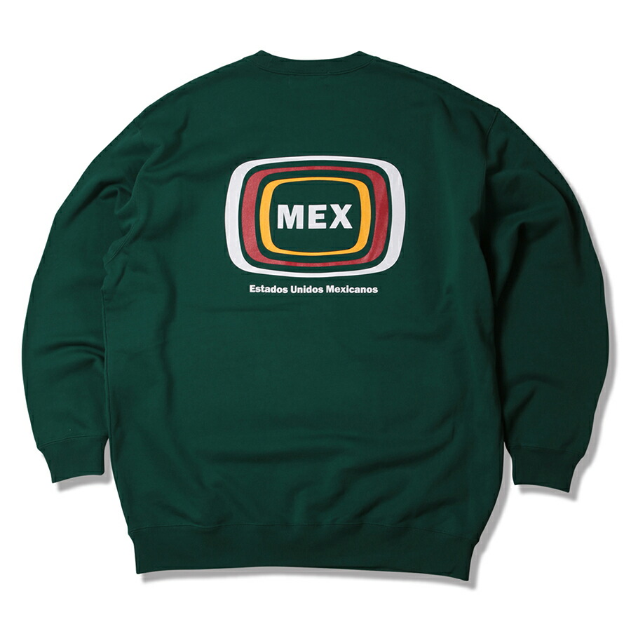 【 ANIMALIA / 10薬局衡オンス Crew Sweat(loop terry) -MEX / GREEN 】  アニマリア 労働者の一団素っ首 流汗 調教師 緑であること 緑