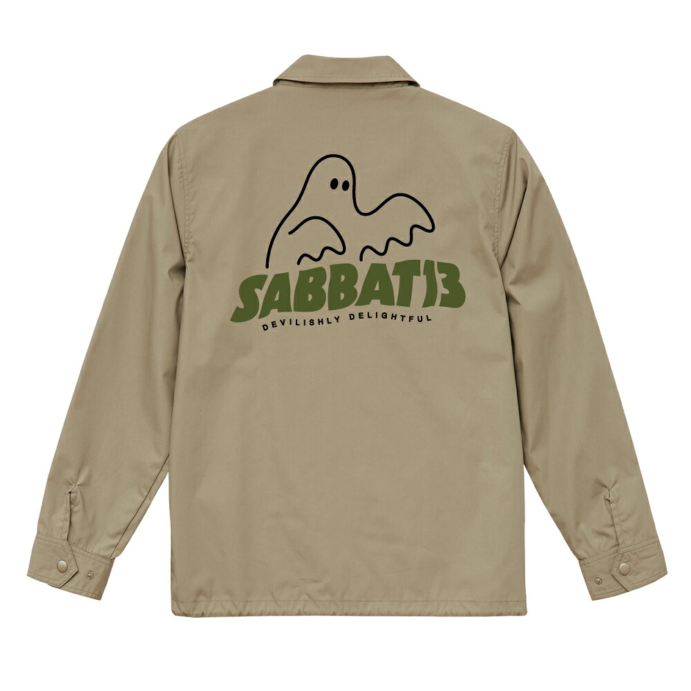 【 SABBAT13 / SPOOK LOGO COACH JKT / BEIGE 】 サバトサーティーン サバト13 アウター ジャケット コーチジャケット ベージュ|OHCA clothing 店