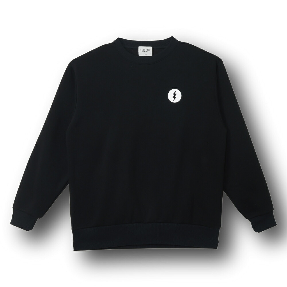 【 ELECTRIC / ICON LOGO CREW / BLACK 】エレクトリック スウェット トレーナー クルーネック ビッグシルエット ブラック 黒 スノボ スノーボード スケートボード スケボー サーフィン ゴルフ フィッシング|OHCA clothing 店