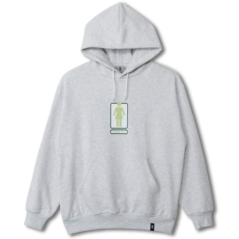 【 GIRL / 93TIL LOVERS HOOD / ASH 】 ガール フーディ パーカー スウェット 裏起毛 アッシュ グレー 灰 スケボー  スケートボード