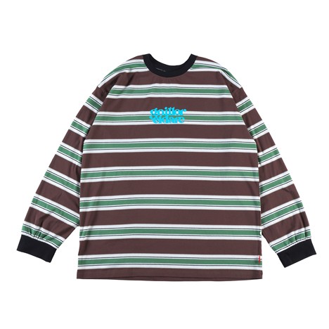 【 ROLLING CRADLE / CLASSIC BORDER LONGSLEEVE / BROWN 】ローリングクレイドル ロリクレ 長袖 プルオーバー 間借り人 赤銅色 茶