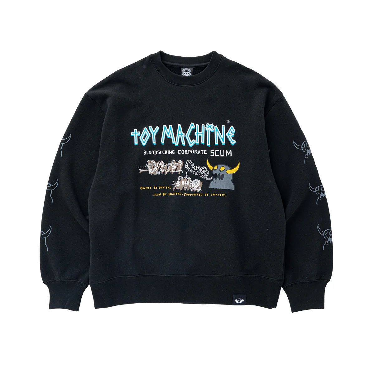 楽天市場】【 TOY MACHINE / TOYSECT BIG EMB SWEAT CREW / BLACK