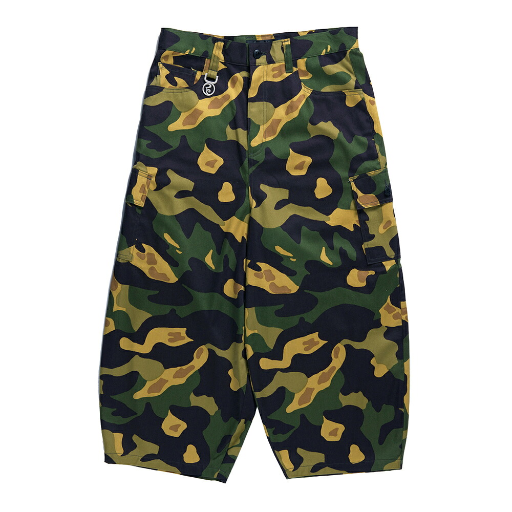 【 ROLLING CRADLE / GOKU-BUTO GARA CARGO PANTS / CAMO 】 ローリングクレイドル ロリクレ ズボン下 カーゴパンツ いけ図図しい 合鴨 広広とした 合鴨フラ 偽装 貨物輸送無料