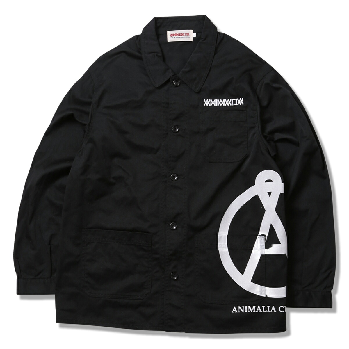 【 ANIMALIA / SWAGGER Coveralls / BLACK 】 アニマリア 覆いかぶせる櫂 上衣 プルオーバー上衣 黒いこと 黒 貨物輸送無料