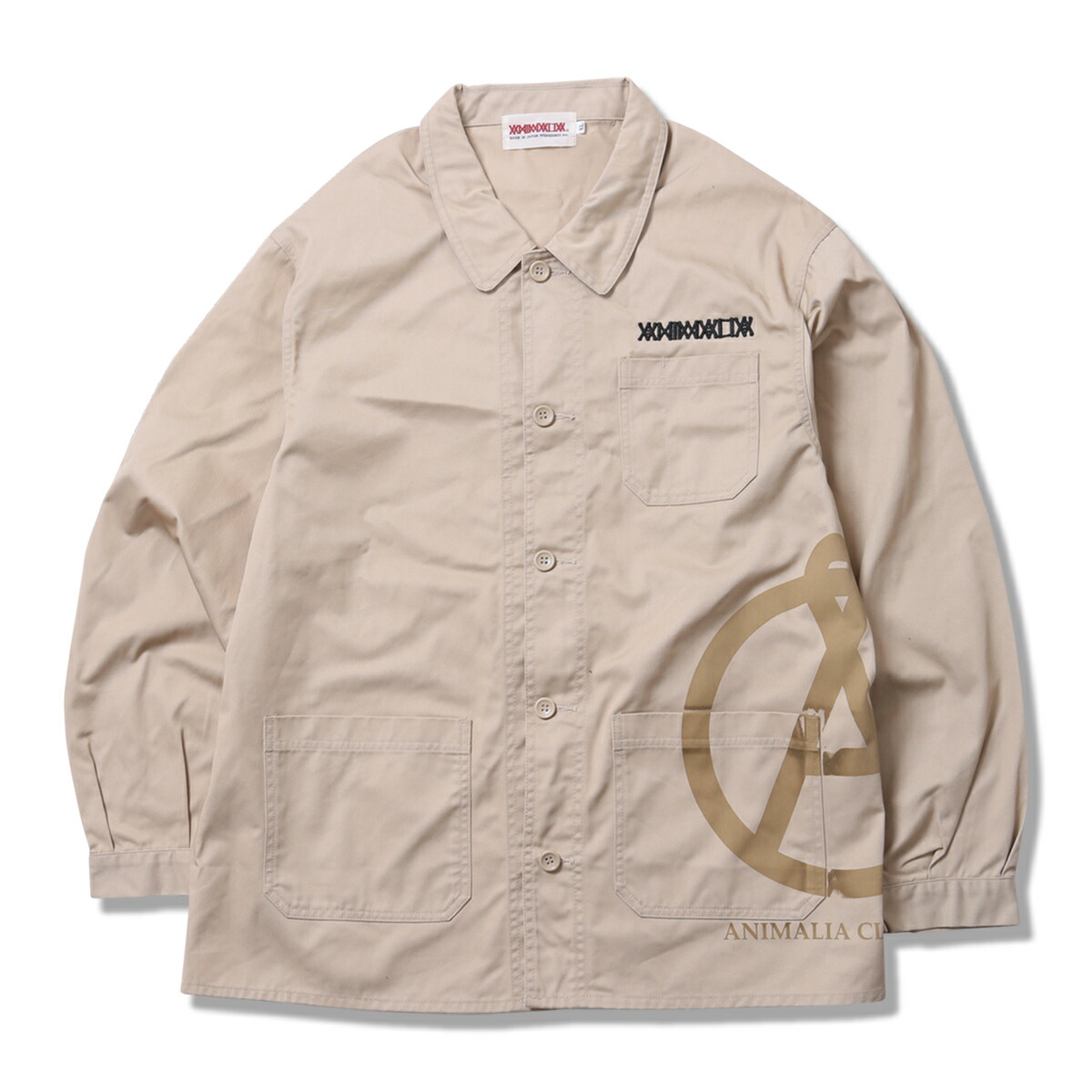 【 ANIMALIA / SWAGGER Coveralls / BEIGE 】 アニマリア 覆いかぶせる櫂 上衣 プルオーバー上衣 ベージュ 貨物輸送無料