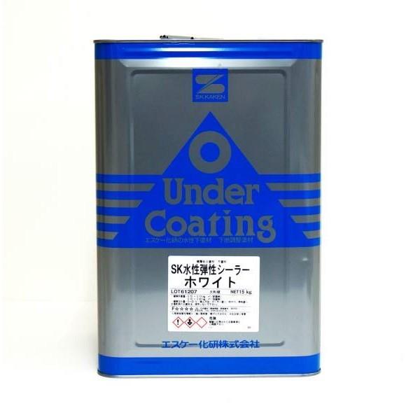 SK水性弾性シーラー 15kg(115～150平米)　クリヤー　エスケー化研/装飾仕上塗材/内装/塗り壁/意匠性/水性/防火認定/低VOC/防かび/調湿機能/ホルムアルデヒド吸着｜塗料専門店オンラインshop大橋塗料