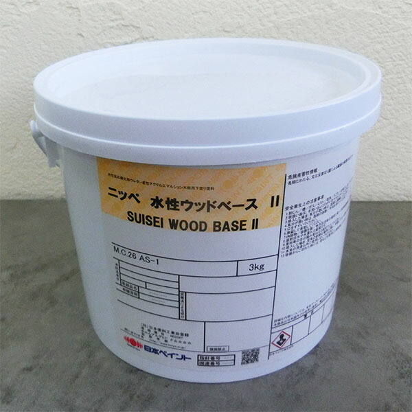 ニッペ水溶性白木軍事基地2 3kg(約15～20平米/1回ペンキ塗り) 日本えの具/下塗りえの具