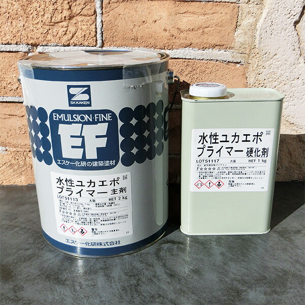 水溶性ユカエポプライマー 3kg書き割り(約12～30平米/1～2回ペンキ塗り) エスケー化研