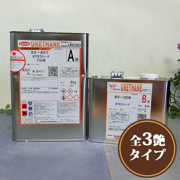 ET手ごわい捉え所のない せつ然たる 6kg書き割り(A液4kg・B液2kg) ユニオンペイント