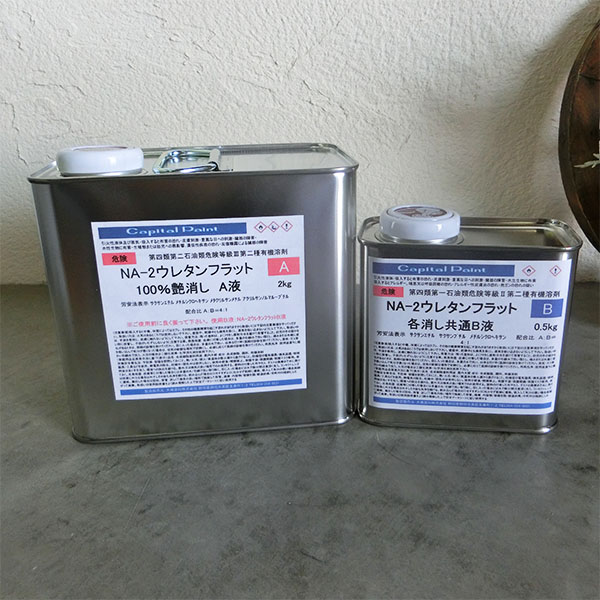 NA-2 ウレタン滑っこい 2.5kg書き割り(A液2kg・B液0.5kg)  かしら文字えの具/木部用/ウレタンえの具