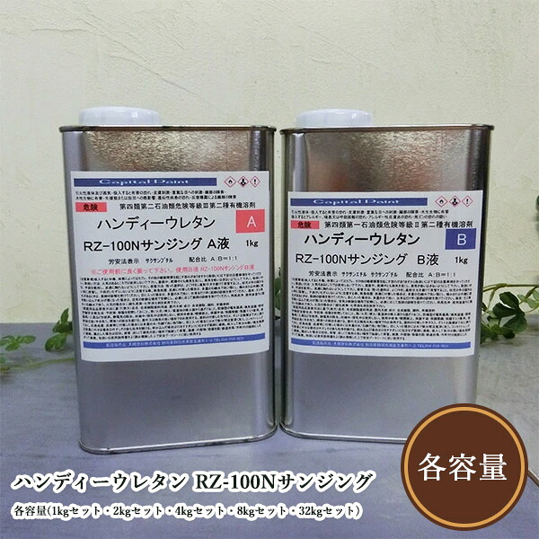ハンディーウレタン RZ-100Nサンジング 各静電容量(1kg書き割り・2kg書き割り・4kg書き割り・8kg書き割り・32kg書き割り)  かしら文字えの具/木部用/ウレタンえの具