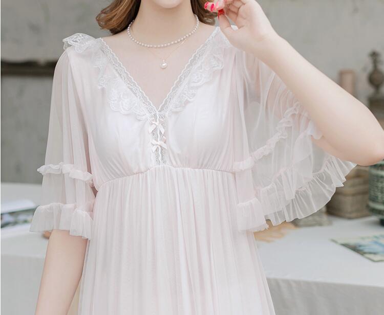 送料無料 ネグリジェ ワンピース 姫系 レディースパジャマ パッド付き 部屋着 夏ネグリジェ 可愛いパジャマ ルームウェア ロングワンピース ゆったり オシャレ ランジェリー 寝間着 寝巻き 短袖 ナイトウェア フリーサイズ 友達 彼女 母の日 プレゼント ナイトガウン