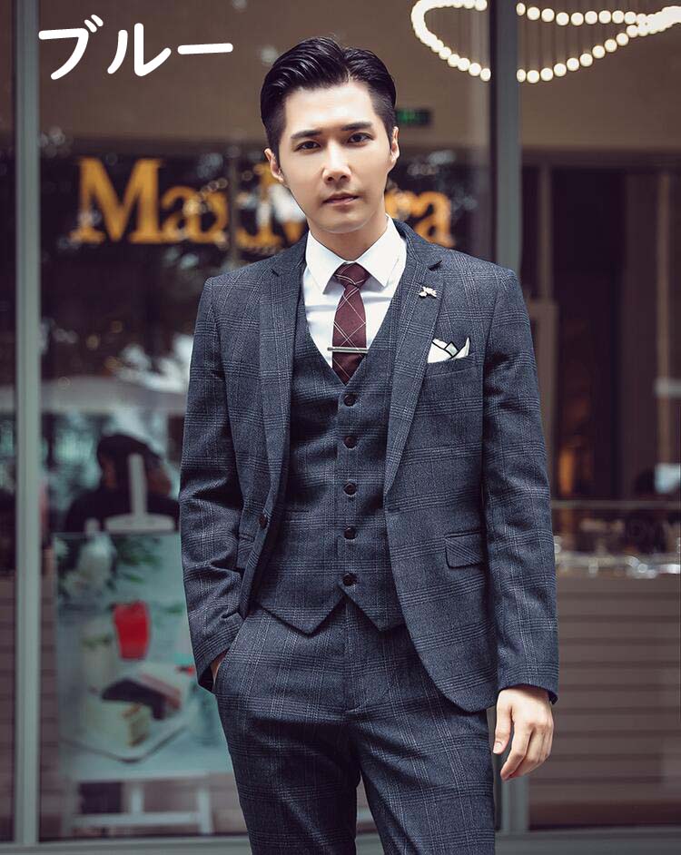 送料無料 メンズスーツ セット ビジネススーツ チェック柄 2点セット 通勤 カジュアルスーツ パンツスーツ ジャケット 上下セット 入学式 卒業式 新生活 フォーマルスーツ 紳士服 入社式 結婚式 パーティー 気質優雅 着痩せ 大きいサイズ スリムスーツ 韓国風 Rvcconst Com