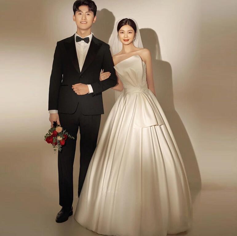 【 送料無料】結婚式ドレス ウェディングドレス フォトウェディング撮影 きれいめ 前撮りドレス 後撮り 高級感 ロング ワンピース パーティードレス 花嫁ドレス 可愛い お姫様 成人式ドレス 卒業式ドレス 披露宴 カラードレス コンサート オフショルダー 二次会ドレス