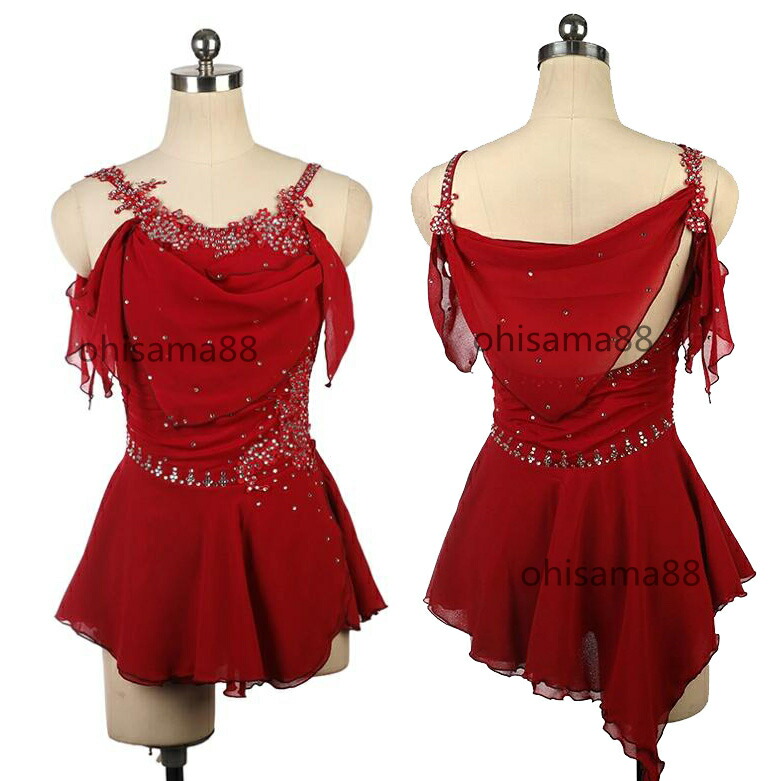 【送料無料】フィギュアスケート衣装 スタンダード 発表会 美しい スケートドレス 高級 演出用 専用レオタード 試験 ワンピース キラキラ ラインストーン 競技着 アイスダンスドレス 大人 子供 アイススケートウェア レッスン着 アイスドレス 練習 ドレス ダンスウェア 舞台