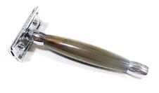 メルクール髭剃り 両刃ホルダー27C 最高級ハニーホーン (牛骨)ハンドル ゾーリンゲン　【送料無料】