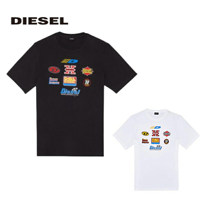 DIESEL ロゴ クルーネック ベーシック Tシャツ DIESEL ディーゼル Tシャツ シャツ アンダーウェア 半袖 丸首