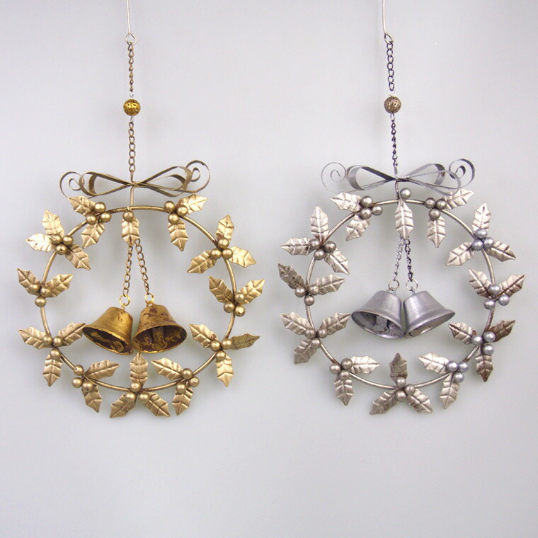 アンティークメタルクリスマスリース クリスマス雑貨 F1 F2 商舗 クリスマス飾り