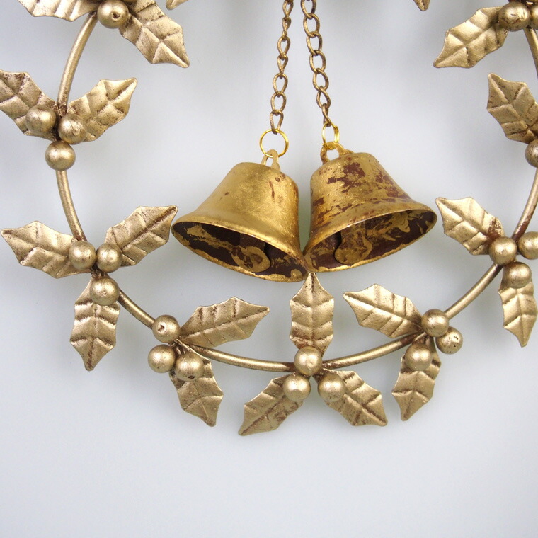 アンティークメタルクリスマスリース クリスマス雑貨 F1 F2 商舗 クリスマス飾り