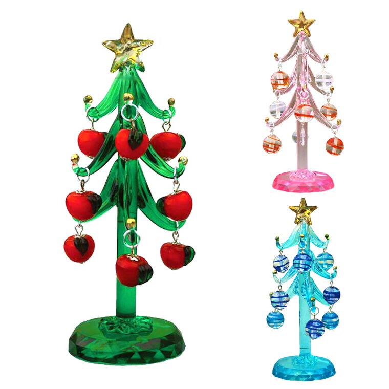 ガラス製クリスマスツリー 33cm ガラス製クリスマスツリー 33cm