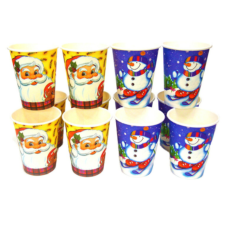 市場 クリスマスパーティーセット セット イベント パーティー サンタウェア紙コップお値段お得用60個セットレッド コップ おしゃれ 食器 食卓