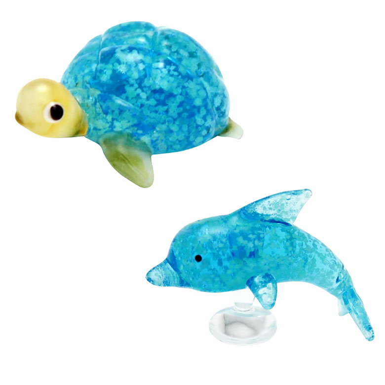 ウミガメ　ガラス細工　ミニチュア カメ グッズ ガラス細工 ミニチュア 雑貨 水族館 お土産 グラス