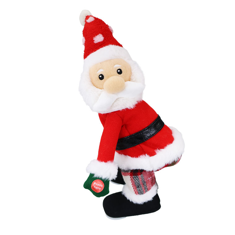 【最大500円OFFクーポン★4日20:00～17日9:59】電動サンタクロース クリスマス 北欧 雑貨 卓上 人形 装飾 ぬいぐるみ インテリア 置物 おもちゃ 歌う 踊る 音楽 電池式 動く サンタ クリスマスプレゼント 揺れる ダンス プレゼント ギフト こども 子ども クリスマス雑貨