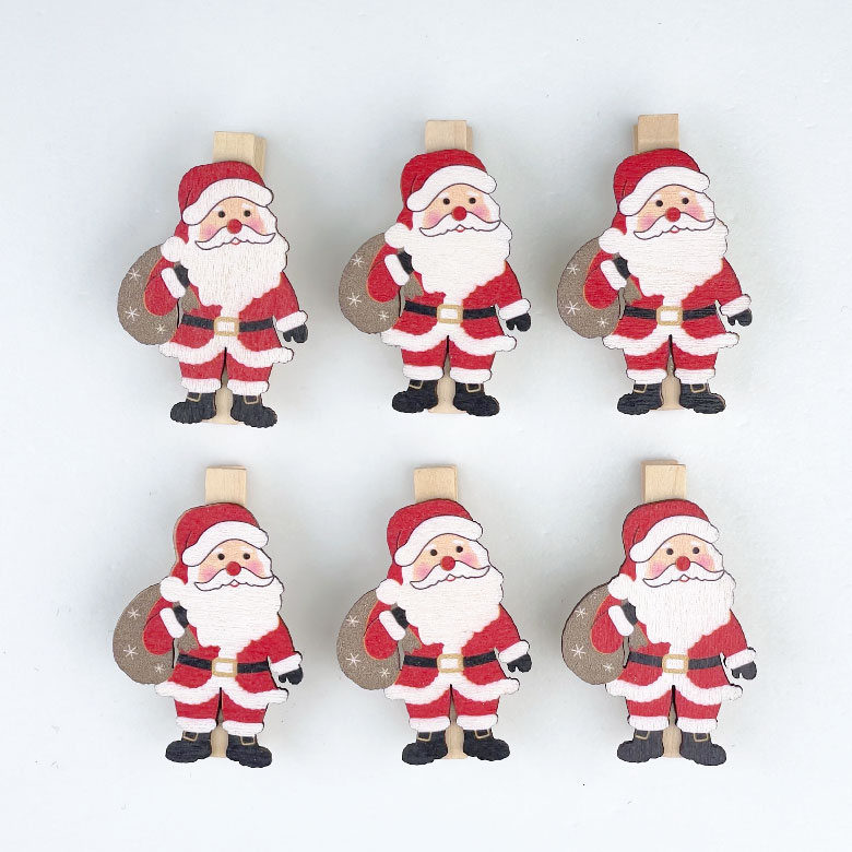 クリスマス用 サンタ＆スノーマンクリップ ケーキ屋さん 販売 小物