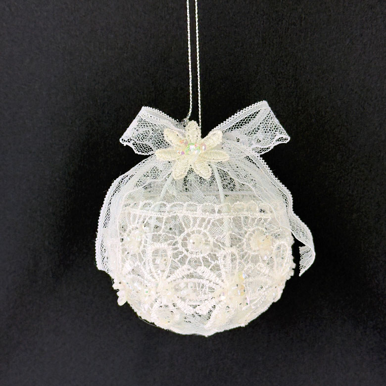 楽天市場】オーナメントレース ミニベル 6枚セット クリスマス飾り