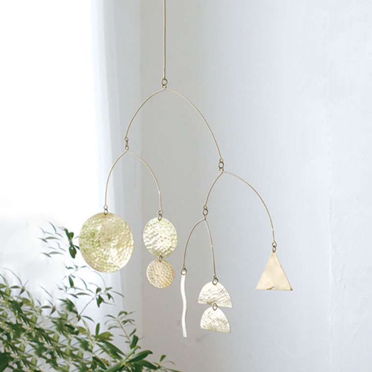 楽天市場】ブラスアレンジメント モビール 真鍮 デコレーション