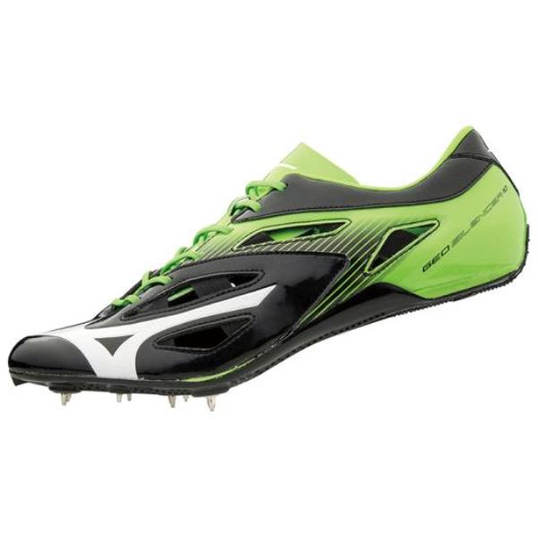 ミズノ MIZUNO ジオサイレンサー10(陸上競技)（ユニセックス  陸上スパイク U1GA1912-01 (ブラック×ホワイト×グリーン)