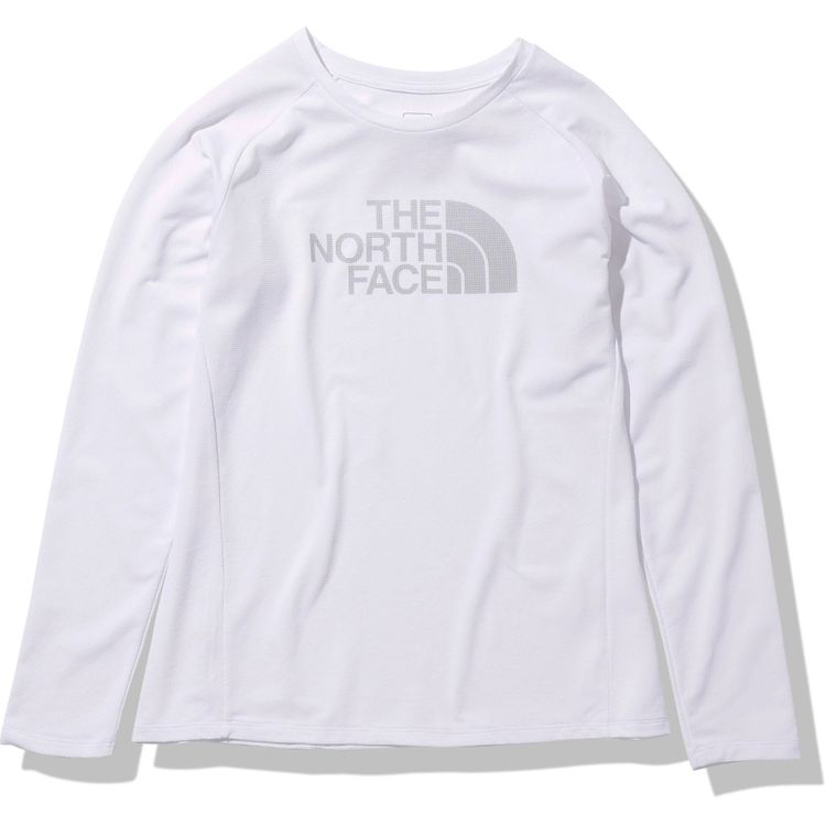 ザ ノースフェイス THE NORTH FACE ロングスリーブGTDロゴクルー レディース レディースランニングシャツ NTW12093-W  ホワイト 【2022春夏新色】