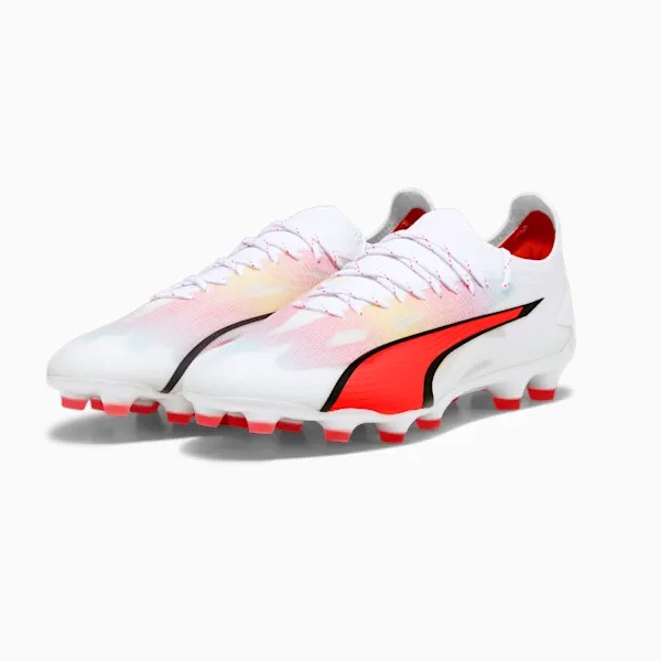 ピューマ PUMA メンズ ウルトラ アルティメット HG/AG 蹴球スパイク 107505-01(プーマホワイト/プーマブラック/ファイヤーオーキッド) サッカー・フットサル-サッカー-メンズシューズ