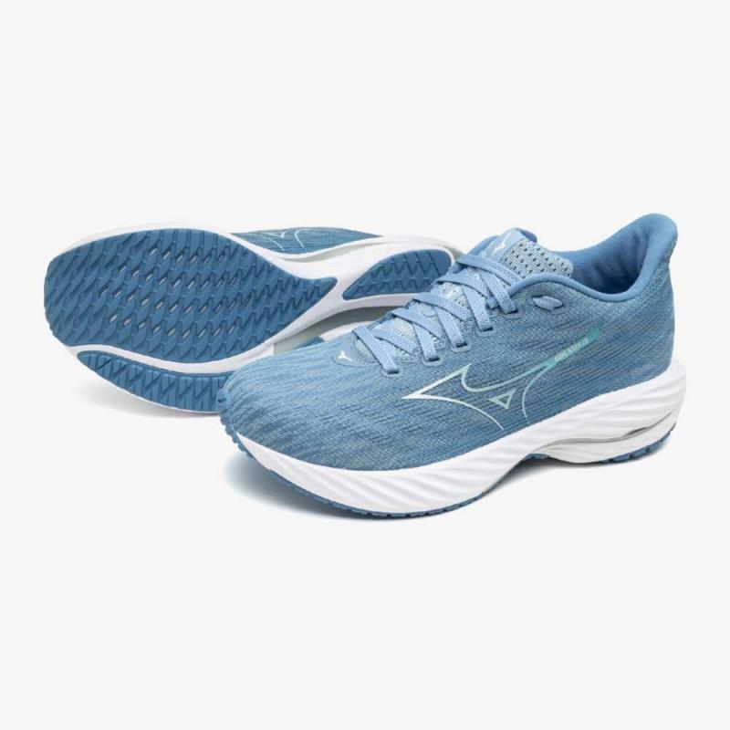 ミズノ MIZUNO ウエーブライダー28 SW(ランニング)[ウィメンズ] レディースランニングシューズ J1GD2406-25(ライトブルー×ホワイト×ブルー)