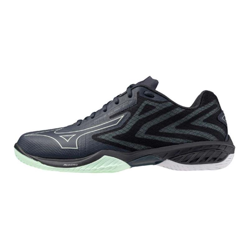 ミズノ MIZUNO ウエーブクローEL2 WIDE[ユニセックス] バドミントンシューズ 71GA2584-65(ライトグレー×ホワイト×グリーン) 8,401円