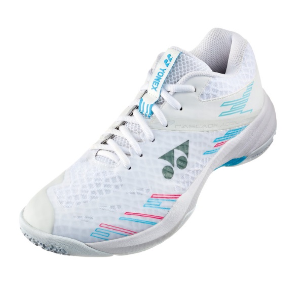 ヨネックス YONEX パワークッションカスケードアクセルミッド バドミントンシューズ SHBCA1MD-175(ホワイト/スカイブルー)｜オオミヤスポーツ　店